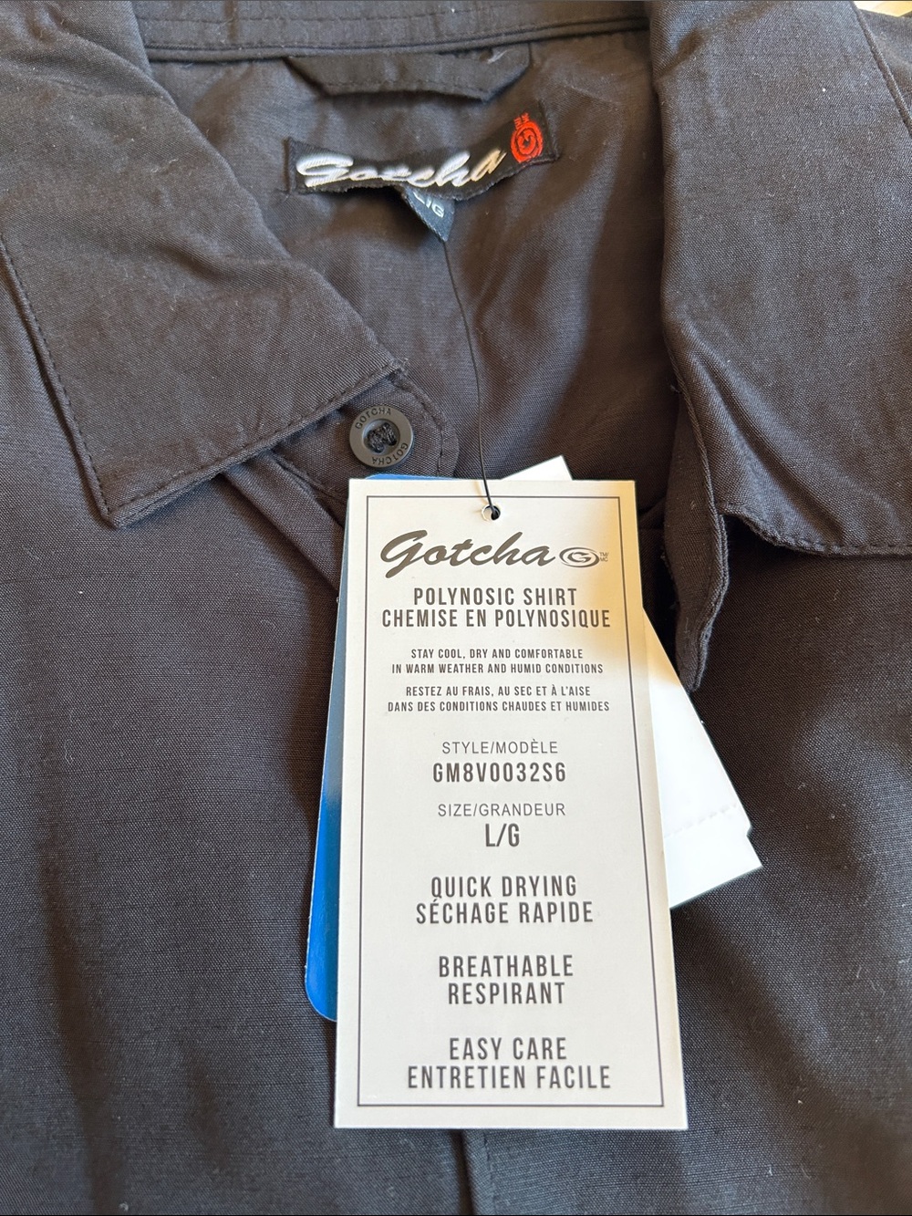 Men's Short Sleeve Casual Button-Down Shirt with Chest Pocket Black Size Large - Picture 2 of 6